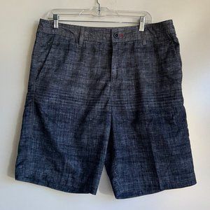 O'NEILL Hybrid Gray & Blue Flat Front Board Shorts Size 36